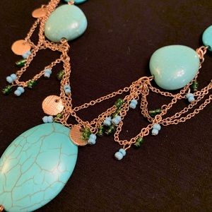 💕4/$20 Chunky turquoise necklace